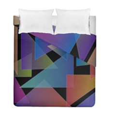 Triangle Gradient Abstract Geometry Duvet Cover Double Side (full/ Double Size)