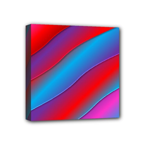 Diagonal Gradient Vivid Color 3d Mini Canvas 4  x 4 