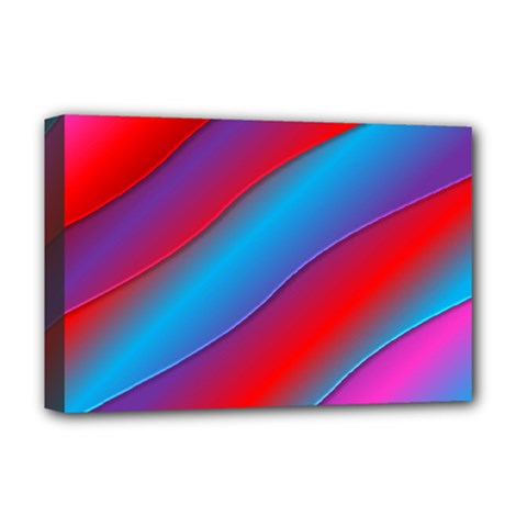 Diagonal Gradient Vivid Color 3d Deluxe Canvas 18  x 12  