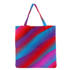 Diagonal Gradient Vivid Color 3d Grocery Tote Bag