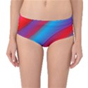 Diagonal Gradient Vivid Color 3d Mid-Waist Bikini Bottoms View1