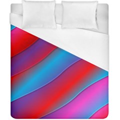 Diagonal Gradient Vivid Color 3d Duvet Cover (california King Size) by BangZart