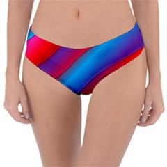 Diagonal Gradient Vivid Color 3d Reversible Classic Bikini Bottoms