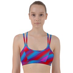 Diagonal Gradient Vivid Color 3d Line Them Up Sports Bra