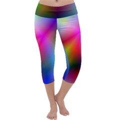 Course Gradient Background Color Capri Yoga Leggings by BangZart