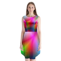 Course Gradient Background Color Sleeveless Chiffon Dress   by BangZart