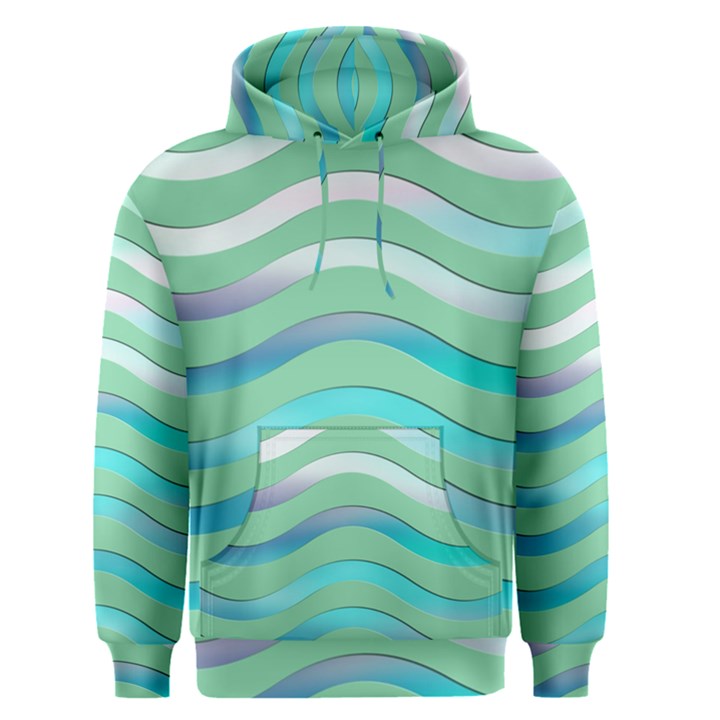 Abstract Digital Waves Background Men s Pullover Hoodie