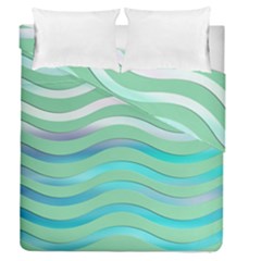 Abstract Digital Waves Background Duvet Cover Double Side (queen Size)