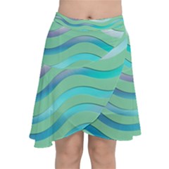 Abstract Digital Waves Background Chiffon Wrap by BangZart