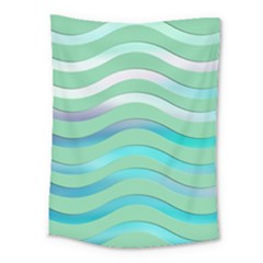 Abstract Digital Waves Background Medium Tapestry