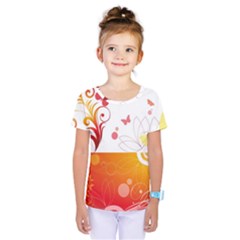 Spring Butterfly Flower Plant Kids  One Piece Tee