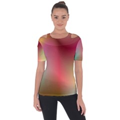 Colorful Colors Wave Gradient Short Sleeve Top