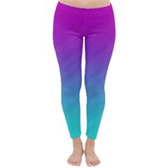 Background Pink Blue Gradient Classic Winter Leggings