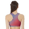 Dots Red White Blue Gradient Sports Bra with Border View2