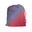 Dots Red White Blue Gradient Drawstring Pouches (Extra Large) View1