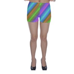 Background Course Abstract Pattern Skinny Shorts