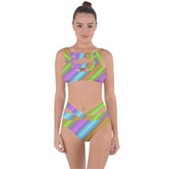 Background Course Abstract Pattern Bandaged Up Bikini Set 