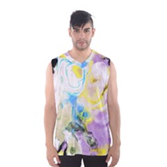 Watercolour Watercolor Paint Ink Men s Basketball Tank Top