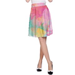 Watercolour Gradient A-line Skirt