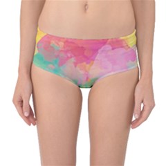 Watercolour Gradient Mid-waist Bikini Bottoms