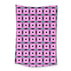 Pattern Pink Squares Square Texture Small Tapestry