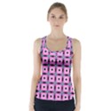 Pattern Pink Squares Square Texture Racer Back Sports Top View1