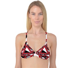 Road Sign Auto Gradient Down Below Reversible Tri Bikini Top