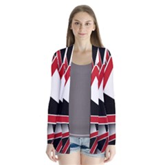 Road Sign Auto Gradient Down Below Drape Collar Cardigan