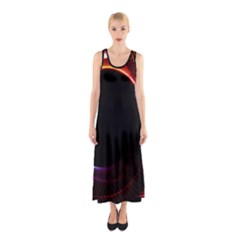 Grid Bent Vibration Ease Bend Sleeveless Maxi Dress