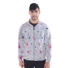 Floral Pattern Background Wind Breaker (men) by BangZart