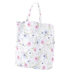 Floral Pattern Background Giant Grocery Zipper Tote by BangZart