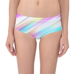 Background Course Abstract Pattern Mid-waist Bikini Bottoms