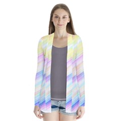 Background Course Abstract Pattern Drape Collar Cardigan