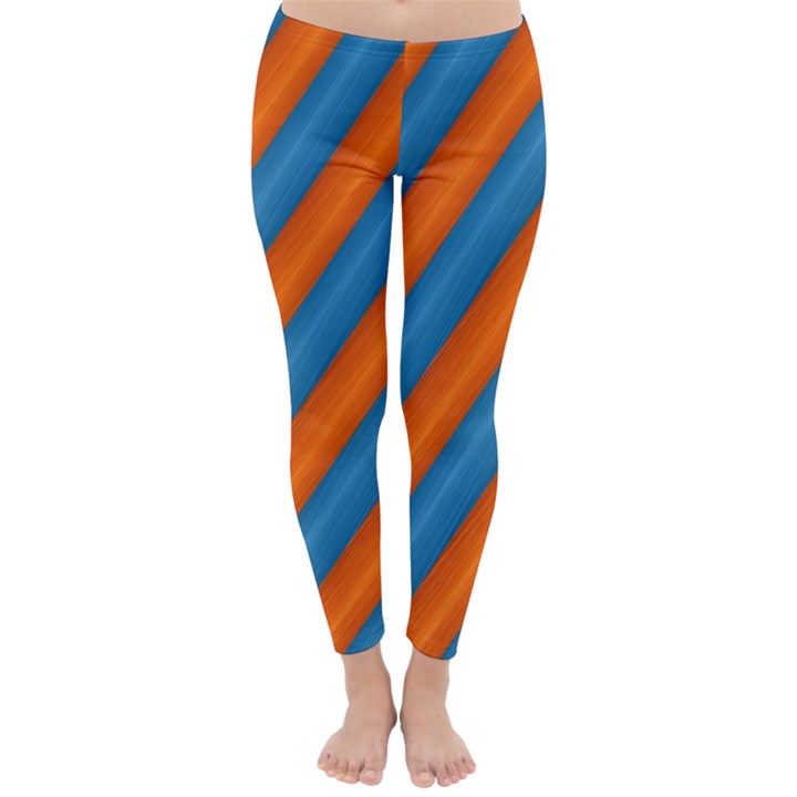 Diagonal Stripes Striped Lines Classic Winter Leggings