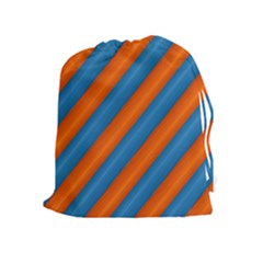 Diagonal Stripes Striped Lines Drawstring Pouches (extra Large)