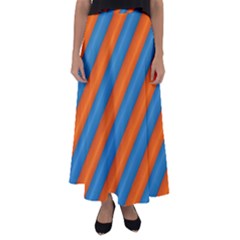 Diagonal Stripes Striped Lines Flared Maxi Skirt by BangZart