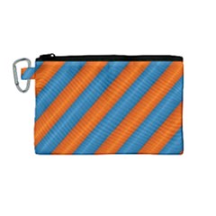 Diagonal Stripes Striped Lines Canvas Cosmetic Bag (medium)