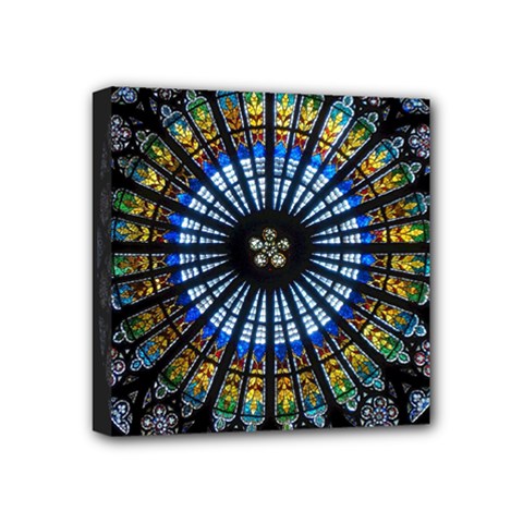 Rose Window Strasbourg Cathedral Mini Canvas 4  X 4  by BangZart
