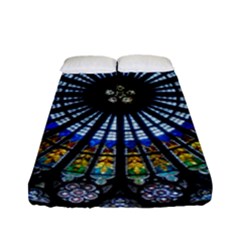 Rose Window Strasbourg Cathedral Fitted Sheet (full/ Double Size) by BangZart