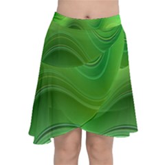 Green Wave Background Abstract Chiffon Wrap by BangZart