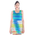 Wave Rainbow Bright Texture Scoop Neck Skater Dress View1