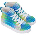 Wave Rainbow Bright Texture Kid s Hi-Top Skate Sneakers View3