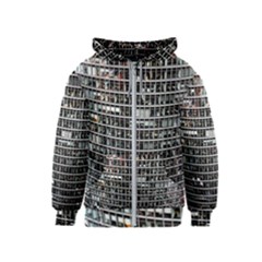 Skyscraper Glass Facade Offices Kids  Zipper Hoodie