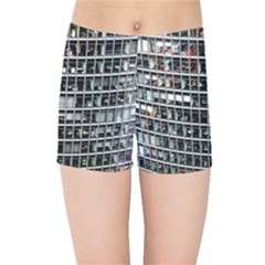 Skyscraper Glass Facade Offices Kids Sports Shorts