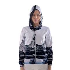 Architecture Modern Skyscraper Hooded Wind Breaker (women)