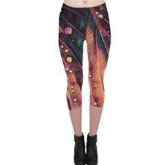 Abstract Wallpaper Images Capri Leggings 