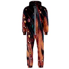 Abstract Wallpaper Images Hooded Jumpsuit (men) 