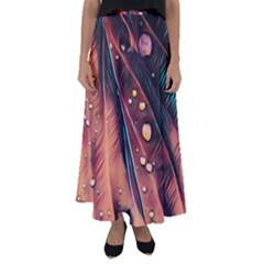 Abstract Wallpaper Images Flared Maxi Skirt