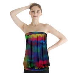 Watercolour Color Background Strapless Top