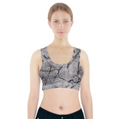 Abstract Background Texture Grey Sports Bra With Pocket